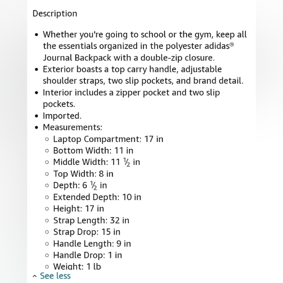 Adidas bookbag - Picture 2 of 2